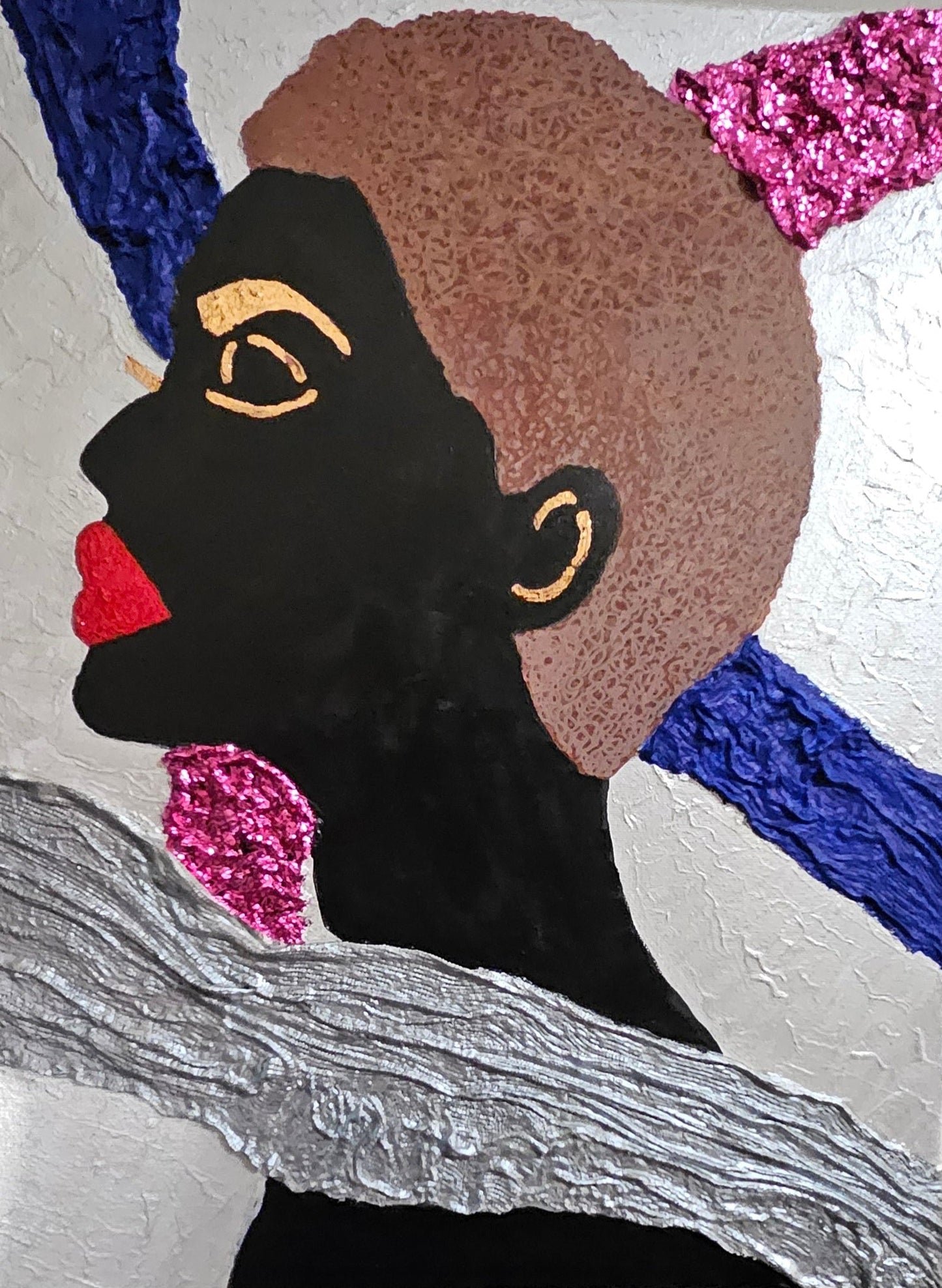 Pride / textured, metallic acrylic, cloth, unframed / 16x20