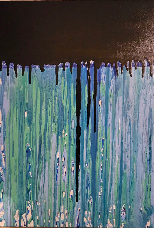 Darkness  /  liquid acrylic, unframed / 20x14
